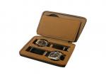 Custom Watch Packing Box / Travel PU Leather Watch Strap Box With 2 Slots