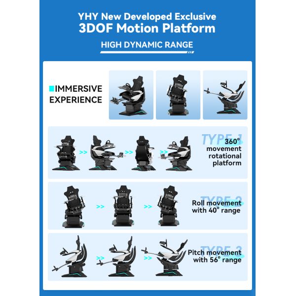 Metal 9D Cinema Game Plane Aircraft Virtual Reality Pilot Simulator