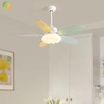 Colorful Children'S Room Full Spectrum Net Iron Blade Fan Light