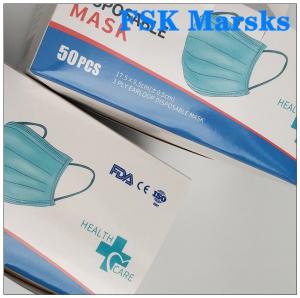 Wholesale CE FDA 3 Ply Surgical Face Mask Disposable Mouth Mask Adjustable Nose Bridge from china suppliers