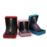 Customer's Logo Silk Screen Printing Jewelry Storage Box with Light in Peacock