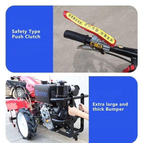 Gasoline Agricultural Farm Machinery 4.0 Kw Farm Tractor Tiller