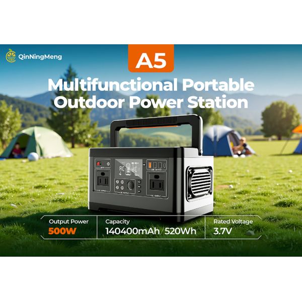 500W Solar Energy Storage Battery Portable Power Generator Multipurpose Camping Outdoor Emergency Power Supply
