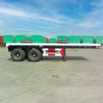 20FT 2 Axles BPW Axle 12t Semi Truck Flatbed Trailer For Sale