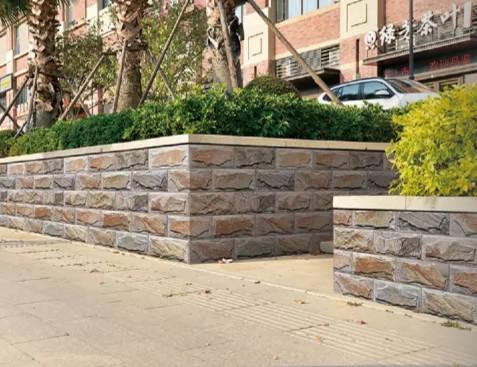 Beige CE Scratch Resistant Outdoor Stone Cladding Tiles , 20x40cm Decorative