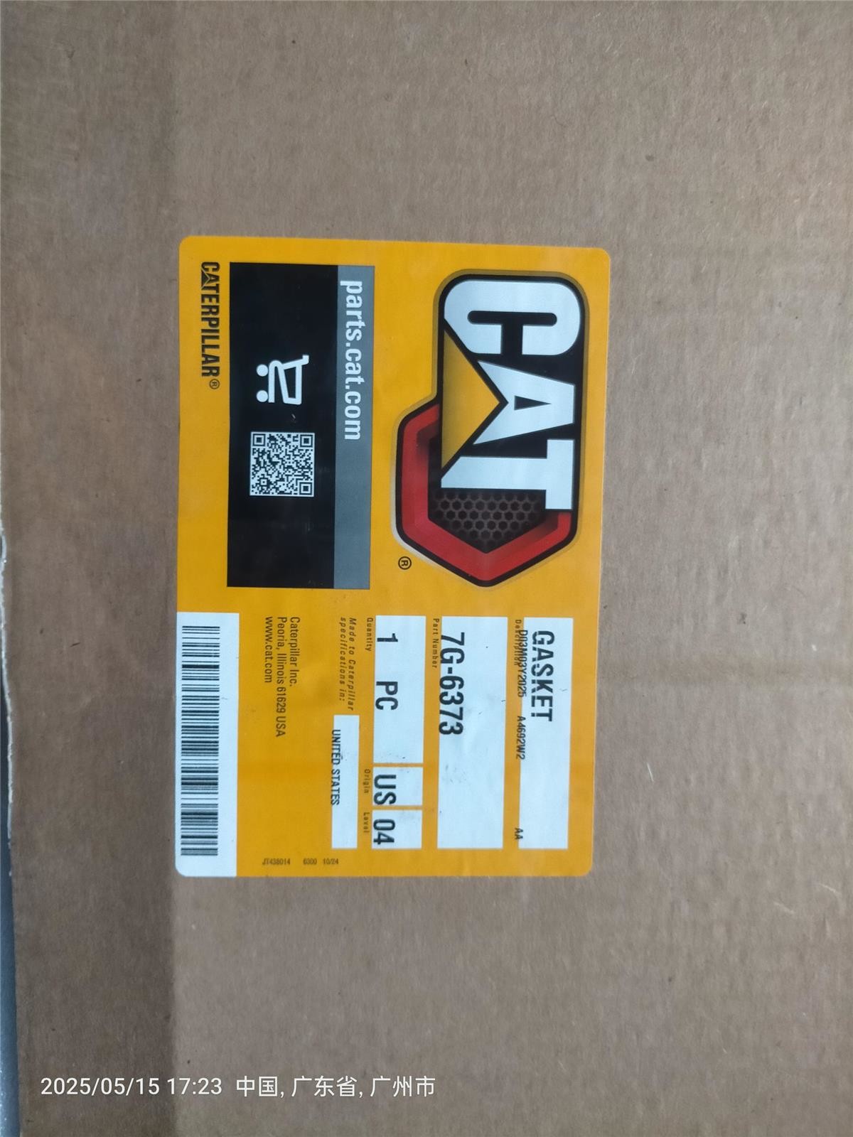 Original Excavator GASKET 7G6373 for CAT