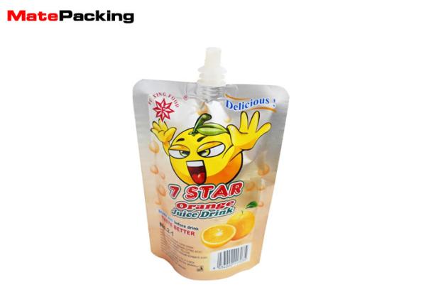 Fruit Juice Packaging Spout Pouch Strong Sealing Strength Reusable Standing Up
