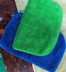 Microfiber Green Colorful Coral Fleece Stitching Car Kitchen Towels 26*36cm