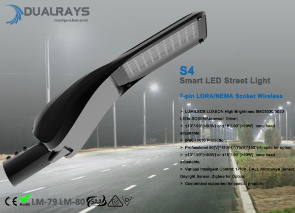 60W Flat LED Street Lights For Outdoor Security 5 Years Warranty