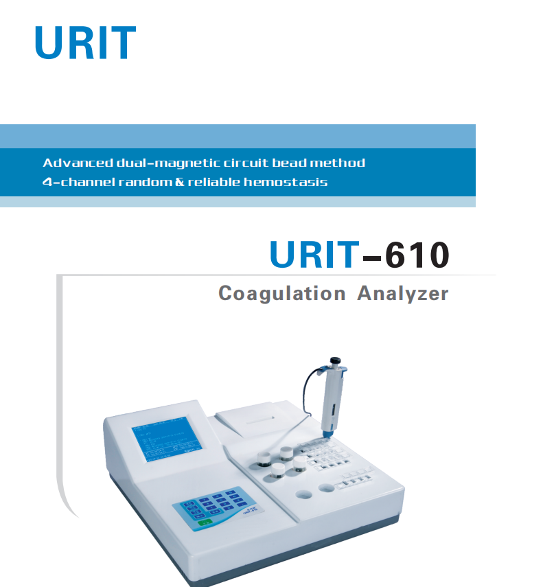 Urit brand 4 channels blood coagulation analyzer Urit-610
