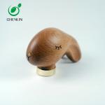 Walnut Log Solid Wooden Umbrella Handle , Animal Head Umbrella Handle