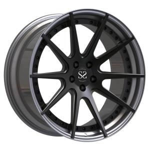 Wholesale 20x10 Aluminum 2 Piece Forged Wheels T6 Center Matte Black Barrel Polished from china suppliers