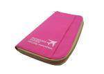 Rose Red Color Ladies Toiletry Travel Bags , Travel Document Organizer For
