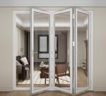 Aluminium Sliding Folding Door Folding Glass Patio Indoor Double Folding Doors