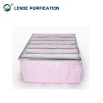 M6 Galvanized Steel 6 Bag Pre Pleat Pre Cleaner With Pink PP Complex Fibre