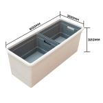 Tiered Outdoor Flower Garden Balcony White Large Planter With Extra Box