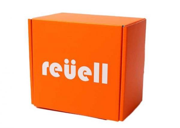 Quality Custom Printed Corrugated Shipping Boxes , Orange Shoe Packaging Boxes for sale