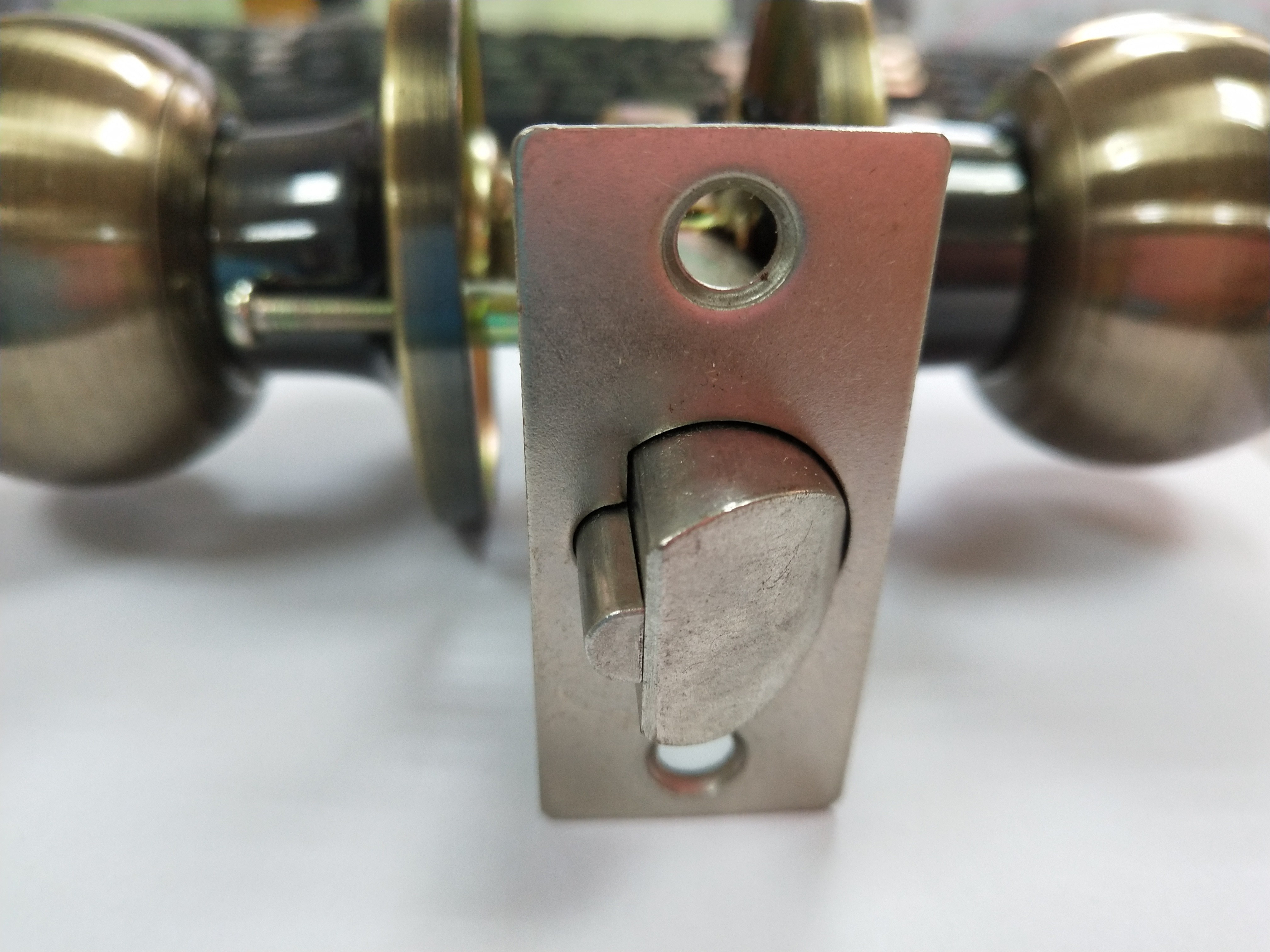 Entry Key Lock Door Knob Antique Brass Painting Long Working Lifespan