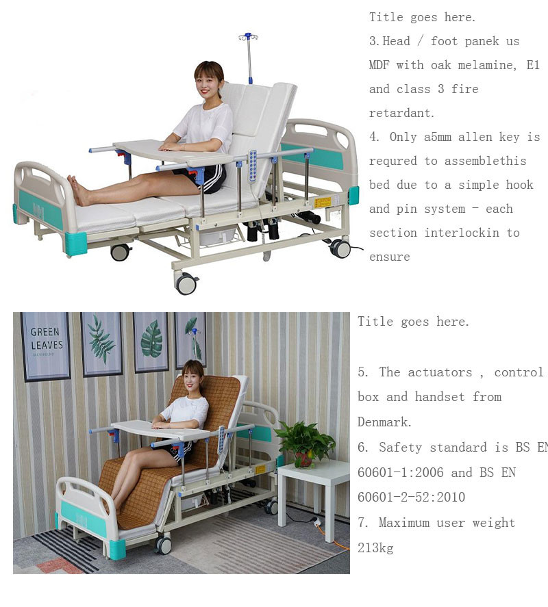 ABS Electric Double Crank Hospital Bed CE Certified For Patients