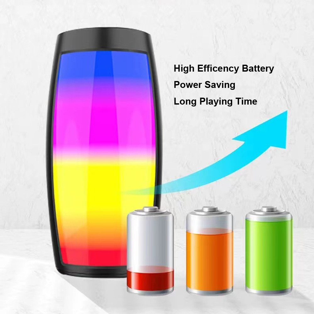Outdoor LED Flashing Light Bluetooth Speaker Portable 1200mAh Waterproof Subwoofer