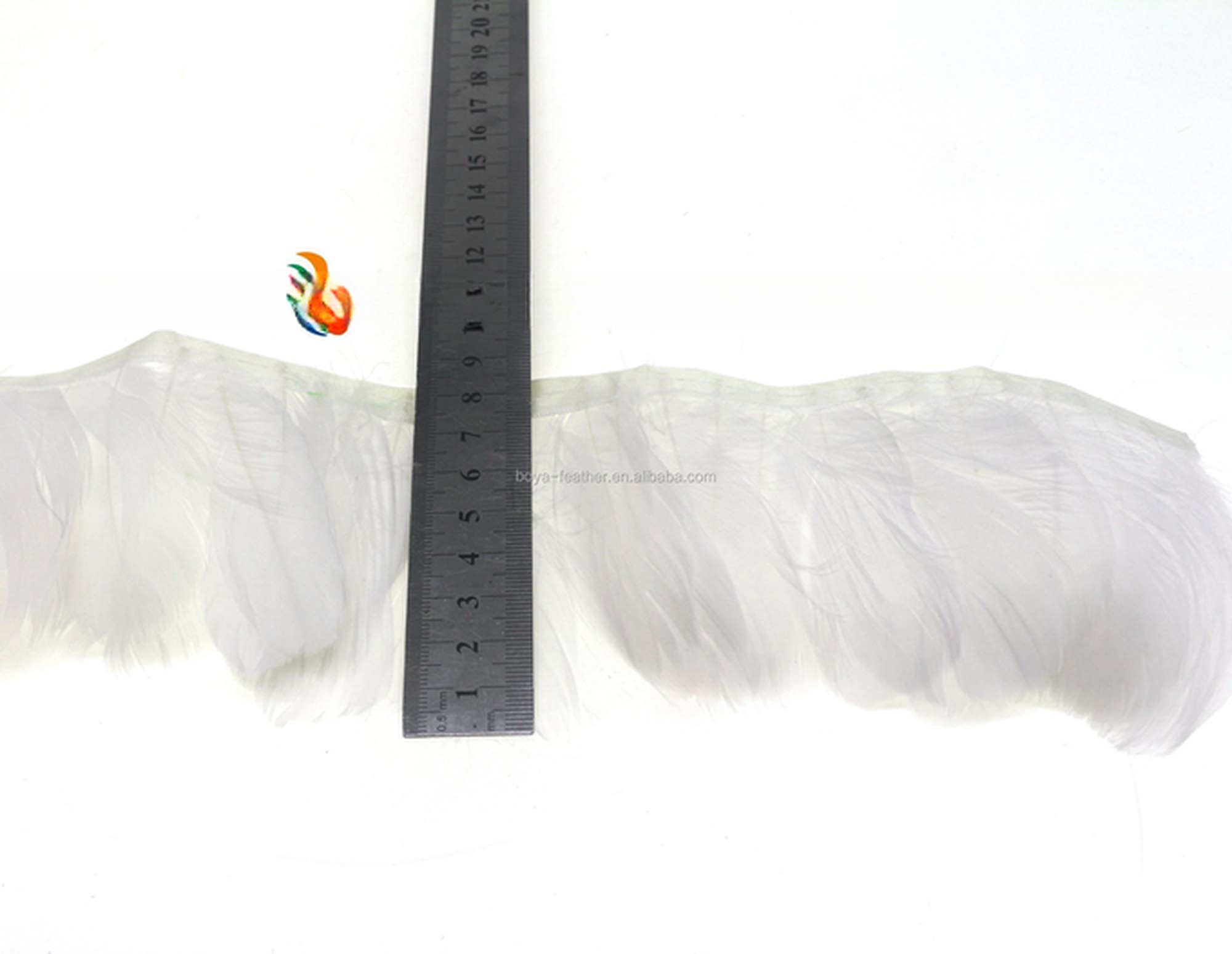 Dyed Goose Nagoire Feather Fringe Trim with Satin Ribbon and Fashionable