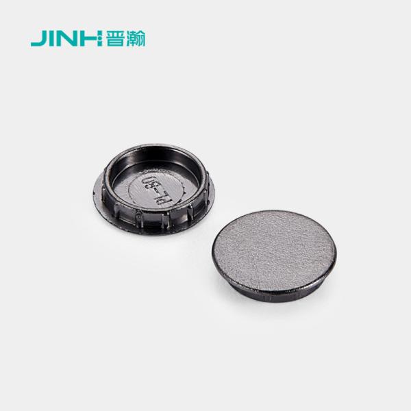 Black Plastic Screw Covers 12mm Diameter Long Lasting Stability For RTA