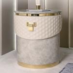 Stainless Steel Modern Bedside Tables 650mm Marble High End Nightstands