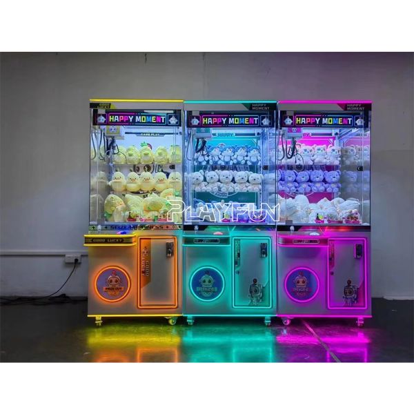 PlayFun Indoor Cheap Arcade Games Transparent Claw Machine New Design Claw Crane Machine for Video Game City