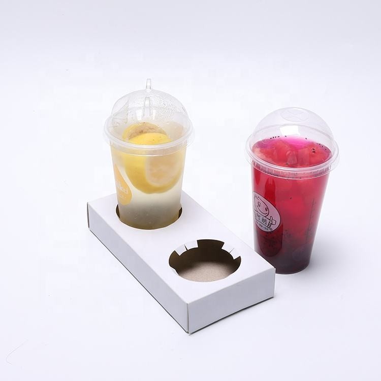 2/4 Disposable Corrugated Paper Cup Holder Of Four Coffee Cup For Taking Away
