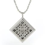 Stainless Steel Hollow Cutting Square Shape Perfume Scented Essential Oil