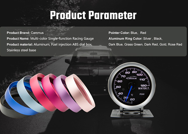 Temperature Speed Racing Car Gauge Meter 60mm 52mm OEM ODM