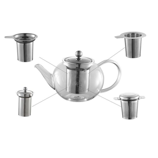 Metal Etched Tea Infusers & Glass Teapots with Micro- Holes for Optimal Steeping