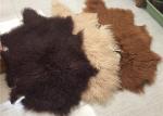 Real Grey Mongolian Sheepskin Rug 20" X 35" For Home , Sofa Throw Covers