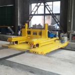 Crossing Rail Transfer Cart , Wide Gauge Electric Flatbed Cart For Warehouse