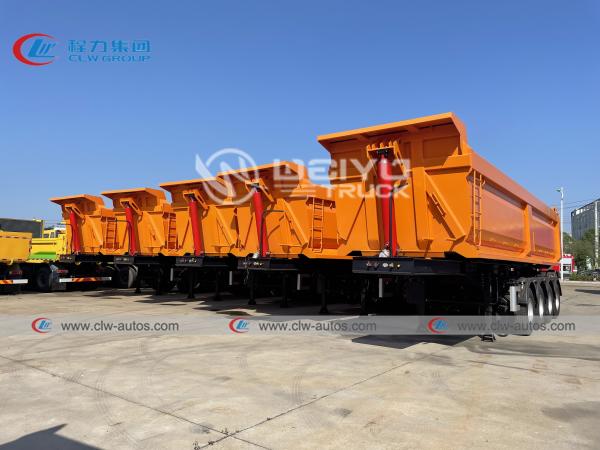 Jost 4 Axle Rear Tipping Dump Truck Trailer 50t 60tons Mine Sand Stone Gravel
