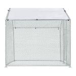2M x 2M Metal Chicken Coop Walk in Cage Run House Shade Pen Chicken Cage With