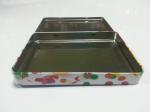 Metal Tinplate Square Tin Containers Geometry Tin Boxes For Brochure / Pencil