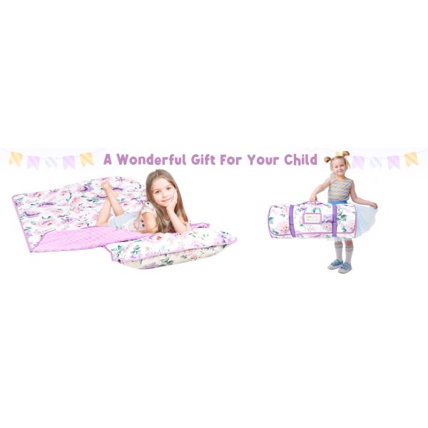 Polyester Comfortable Kindergarten Sleep Mat Nap Pads For Preschool With Detachable Blanket