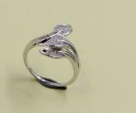 925 Sterling Silver Pave Set Cubic Zirconia Rings For Women Leaf Silver