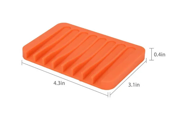 Bathroom Silicone Soap Dish Tray Holder Waterproof For Kitchen