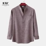 Men's Casual White Black Regular-Fit Linen Cotton Long Sleeve Shirts with Custom