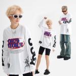 100 Percent Cotton Long Sleeve T Shirts 230gsm Heavyweight Letter Graphic For