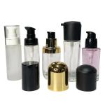 30ml 1oz Mixed Colour Glass Essential Bottle With Pump Luxury Skincare Packaging