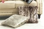 thick and soft pile 100% animal-free double sides home Faux Fur Pillows ,faux