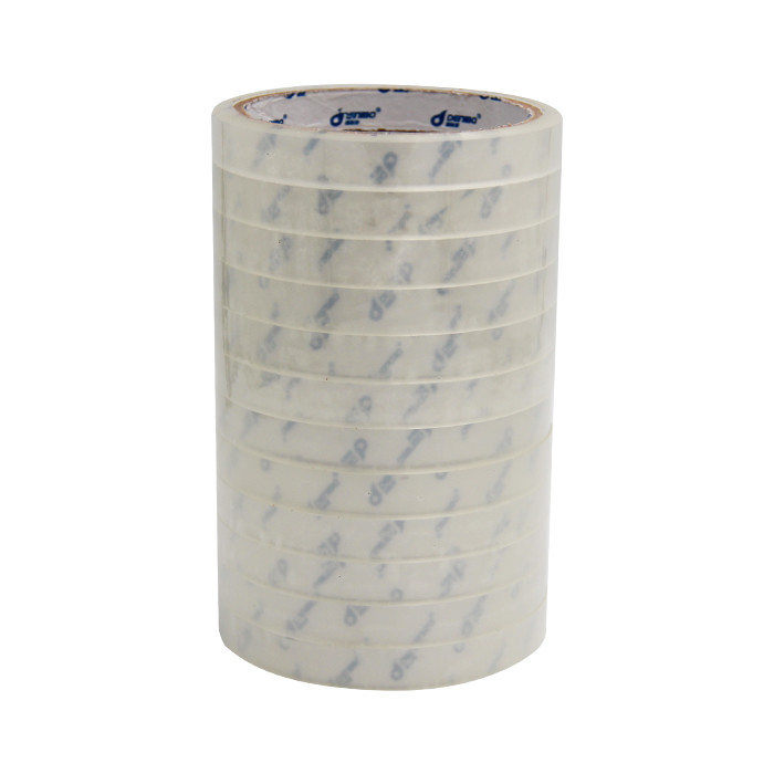 6 Rolls Transparent Yellow Bopp Self Adhesive Logo Tapes With Wrap For Amazon