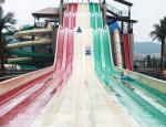 OEM 3 Lanes Commercial Fiberglass Water Slides for Water Attractions