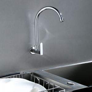 Wholesale Wall Mounted Single Lever Kitchen Faucet Cold Only Brass Cartridge In Chrome from china suppliers