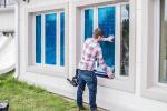 Removable Blue Surface Glass Window Protection Film Polyethylene Window Masking