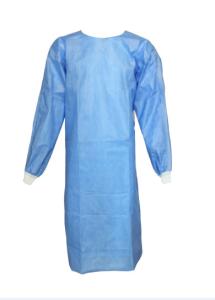 Wholesale New Disposable Isolation Gown Non-Woven SMS + PE LEVEL 4 Ultrasonic Seaming With Rib-knitted Cuffs &amp; Rubber Strip &amp; Ties from china suppliers