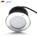 9W Recessed Underwater Light , Stainless Steel Color Changing Led Pool Lights